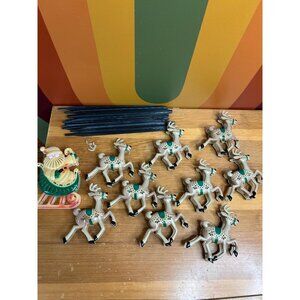 Santa and reindeer sleigh small decoration JYSN light covers - two broken